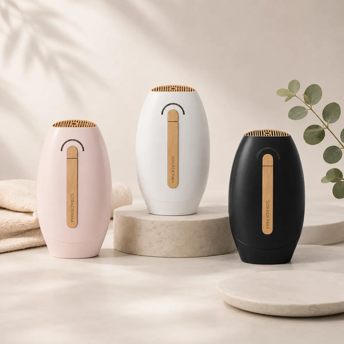 SORADERMA IPL in Ivory, Onyx, and Blush